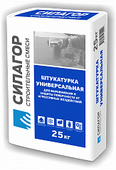 Штукатурка цементная выравнивающая универсальная 25кг СИЛАГОР