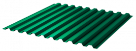 Профнастил полимерный С21 0.45 1000/1051 ПЭ RAL6029 зеленая мята