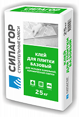 Клей для плитки базовый 25кг для внутренних работ СИЛАГОР