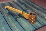 ЧЕРПАК 0,5 Л С НЕРЖАВЕЮЩЕЙ ВСТАВКОЙ (ДУБ) фото 1