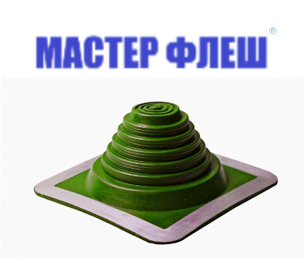 Манжета кровельная прямая "Мастер Флеш" № 3 (6-102) EPDM зеленая фото 1
