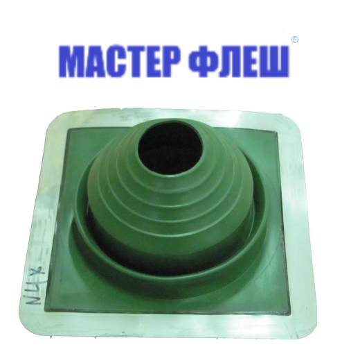 Манжета кровельная комби "Мастер Флеш" № 4 силикон (75-160) зеленая фото 1