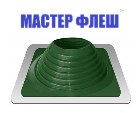 Манжета кровельная прямая "Мастер Флеш" № 7 (152-280) EPDM зеленая фото 1