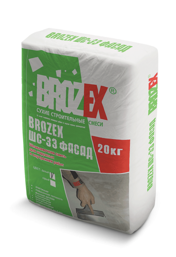 Шпатлевка Брозэкс WR 75 Финиш цемент (ШС-33) 20 кг фото 1
