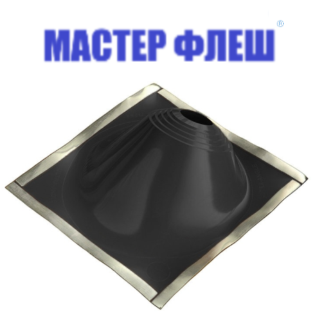 Манжета кровельная угловая УЛЬТРАУГОЛ "Мастер Флеш" № 2  (180-280) СИЛИКОН черная фото 1