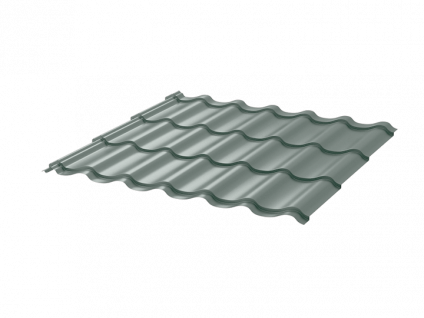 Металлочерепица МЧ2 СуперМонтеррей 0.4 ПЭ RAL7004 сигнально-серый фото 1