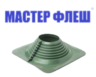 Манжета кровельная разрезная "Мастер Флеш" № 8 (175-330) EPDM зеленая фото 1