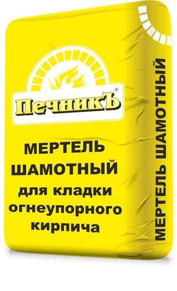Мертель шамотный для кладки огнеупорного кирпича 20,0 кг фото 1