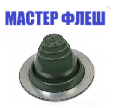 Манжета кровельная прямая "Мастер Флеш" № 1 (6-50) EPDM зелёная фото 1