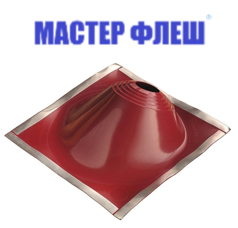 Манжета кровельная угловая УЛЬТРАУГОЛ "Мастер Флеш" № 2  (180-280) СИЛИКОН красная фото 1