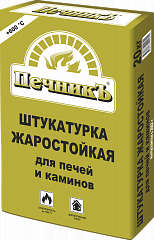 Штукатурка для печей и каминов "Печникъ" 20,0 кг фото 1